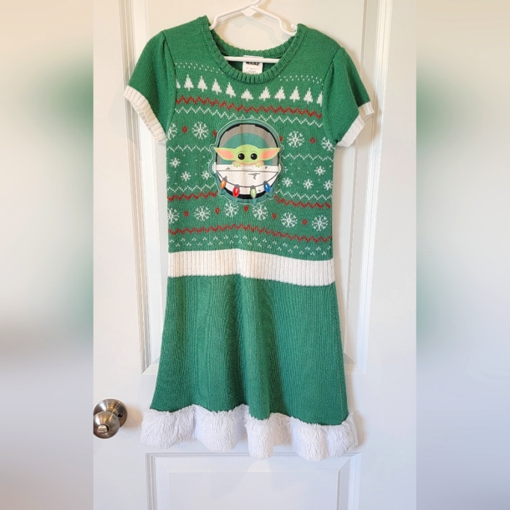 Grogu Christmas sweater dress